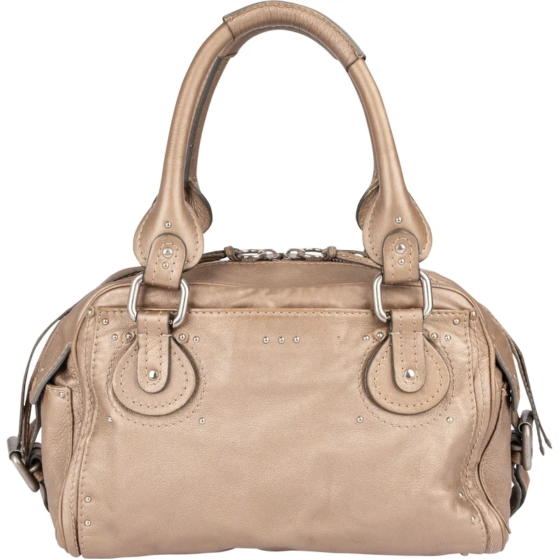 Chloé Leather Studded Paddington Satchel Handbag
