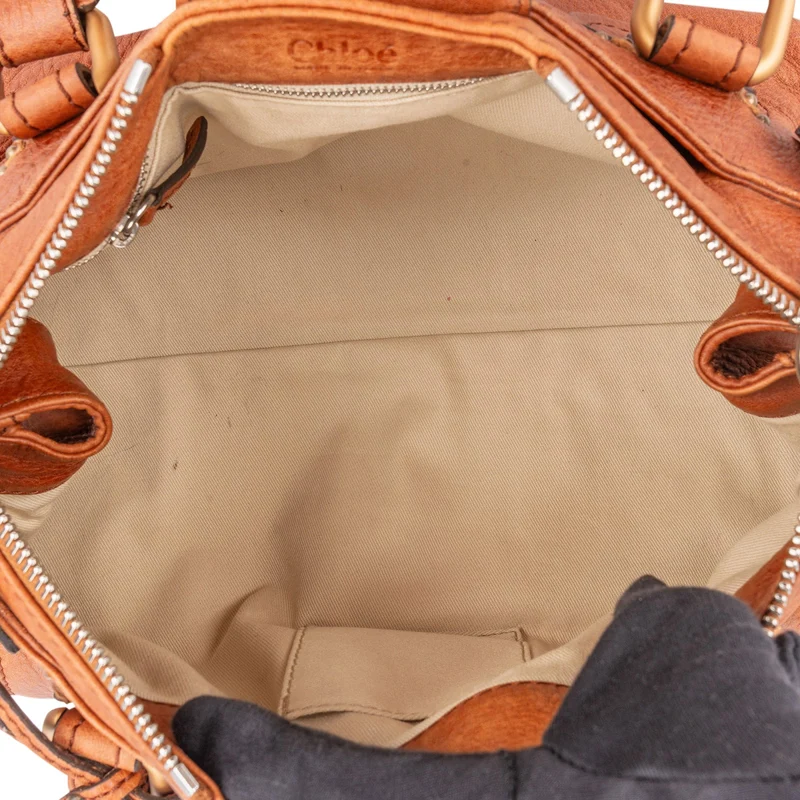 Chloé Pebbled Leather Paddington Handbag