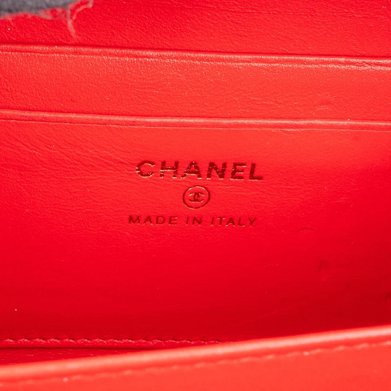 Chanel Quilted Caviar Leather Small Filigree Vanity Case Crossbody