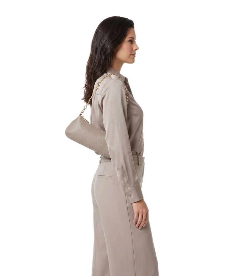 Coccinelle C-Me Schultertasche warm taupe