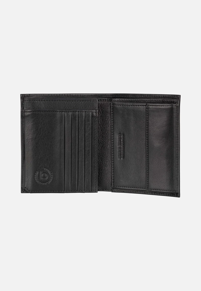 Nome Vertical with Flap I Schwarz - Portemonnaie
