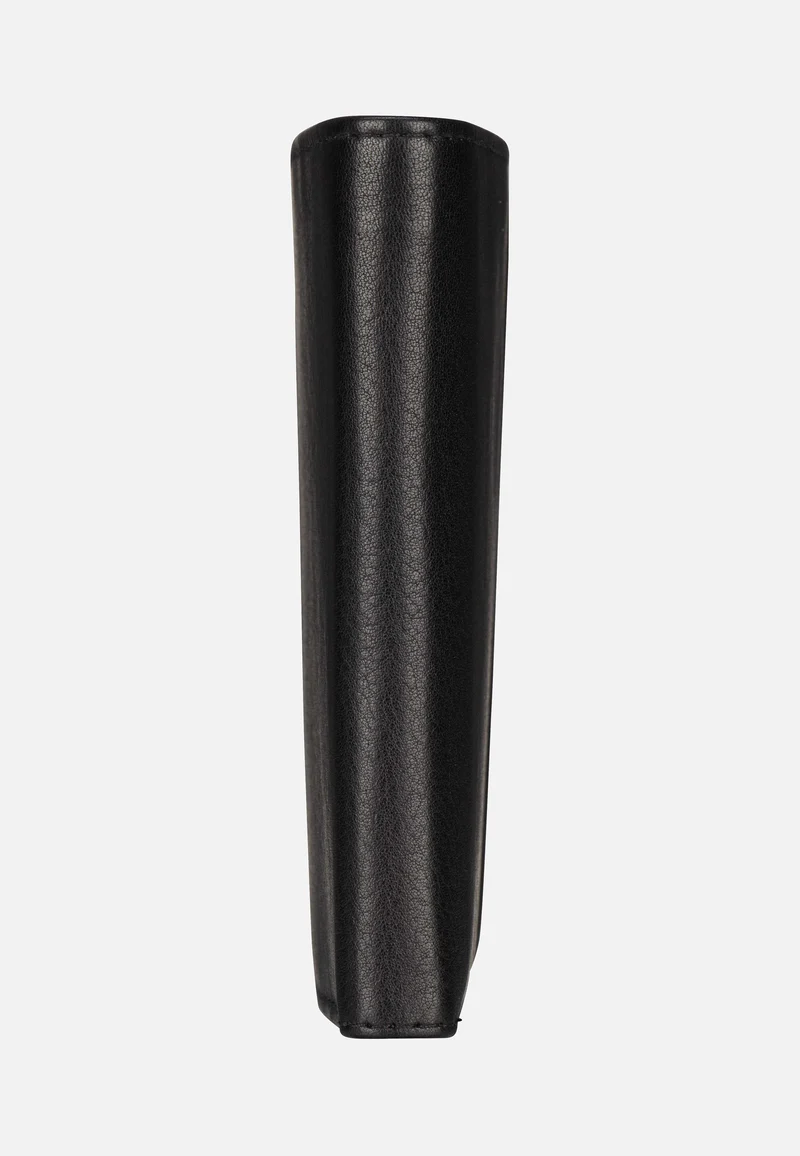 Nome Vertical with Flap I Schwarz - Portemonnaie
