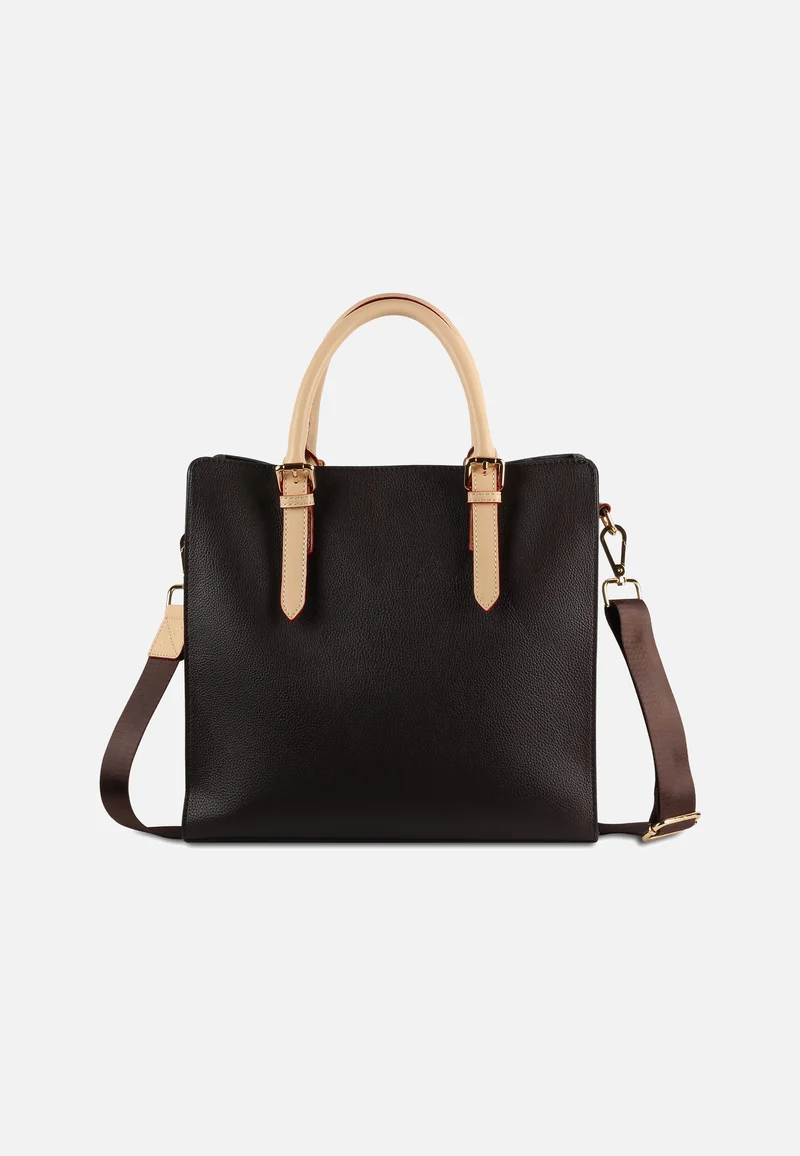 Ella Top Handle Large Dunkelbraun - Tote Bag