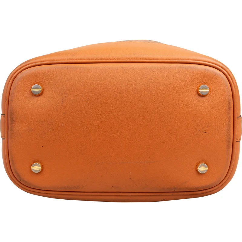 MCM Monogram Visetos Aren Drawstring Bucket Crossbody Bag