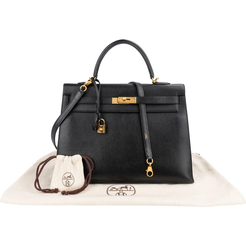 Hermès Ardennes Leather Kelly 35 Sellier Handbag GHW