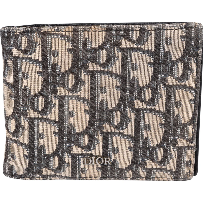 Christian Dior Oblique Trotter Monogram Jacquard Bifold Wallet