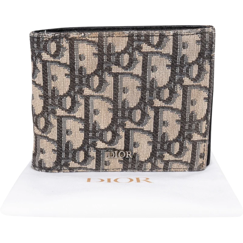 Christian Dior Oblique Trotter Monogram Jacquard Bifold Wallet