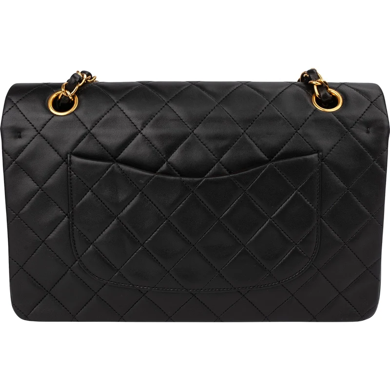 Chanel Quilted Lambskin Medium 24K Gold Double Flap Shoulder Bag
