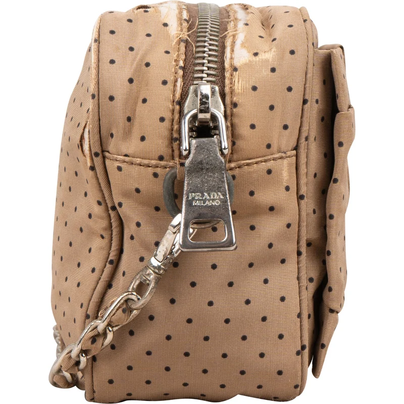 Prada Tessuto Pois Fiocco Faille Dots Small Camera Crossbody Bag