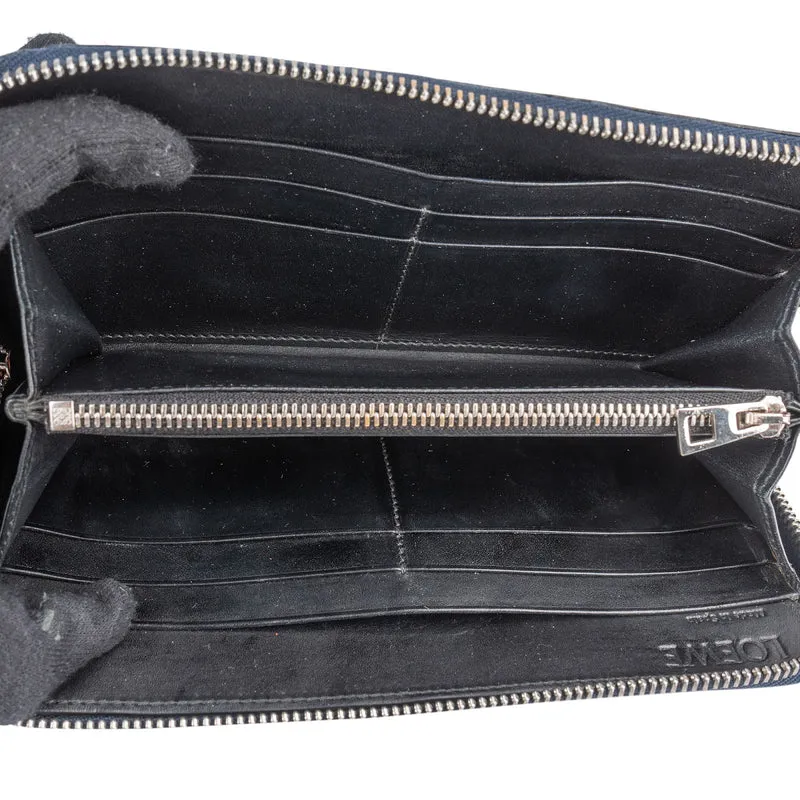 Loewe Leather Monogram Anagram Zip Around Wallet