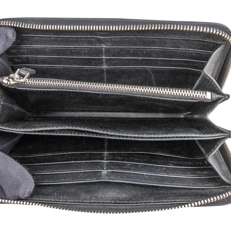 Prada Nylon Triangle Zip Wallet