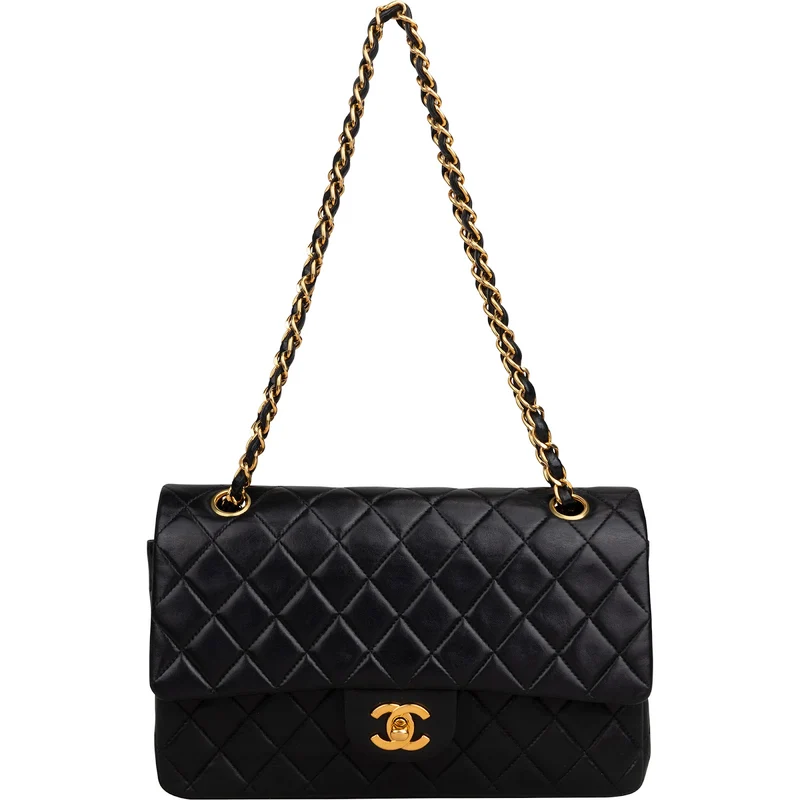 Chanel Quilted Lambskin 24K Gold Medium Double Flap Shoulder Bag