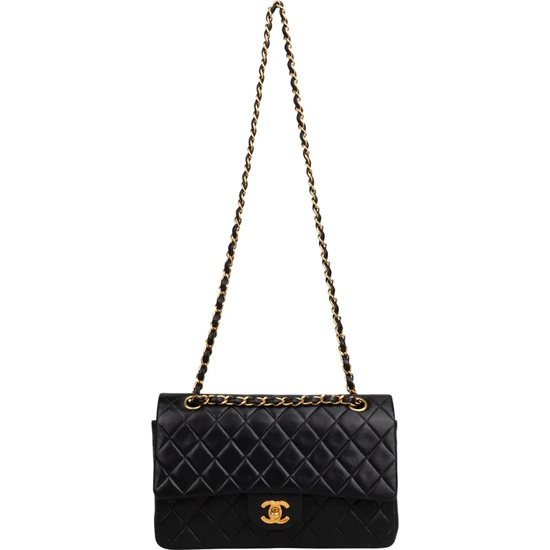 Chanel Quilted Lambskin 24K Gold Medium Double Flap Shoulder Bag