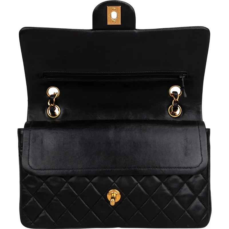 Chanel Quilted Lambskin 24K Gold Medium Double Flap Shoulder Bag