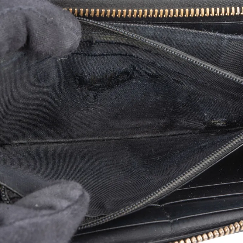 Gucci Guccissima Leather Bow Zip Around Wallet