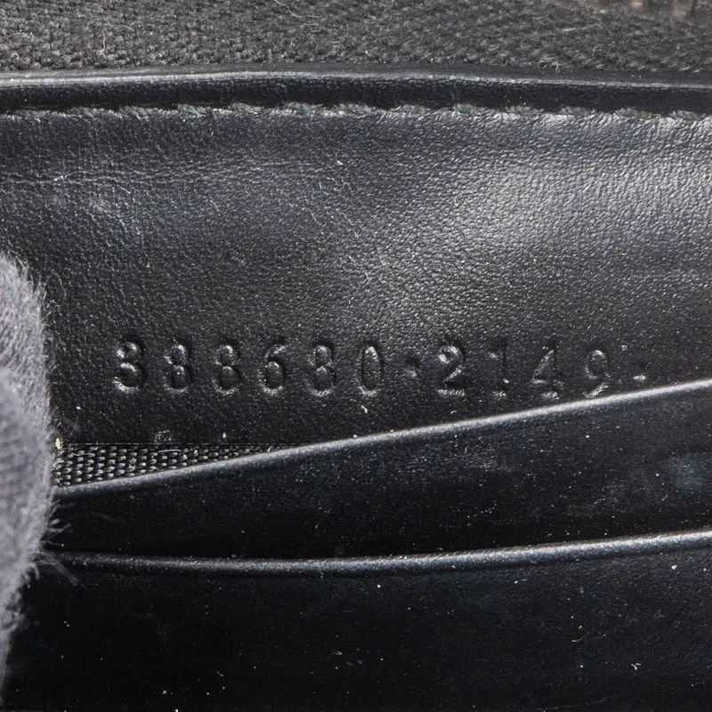 Gucci Guccissima Leather Bow Zip Around Wallet