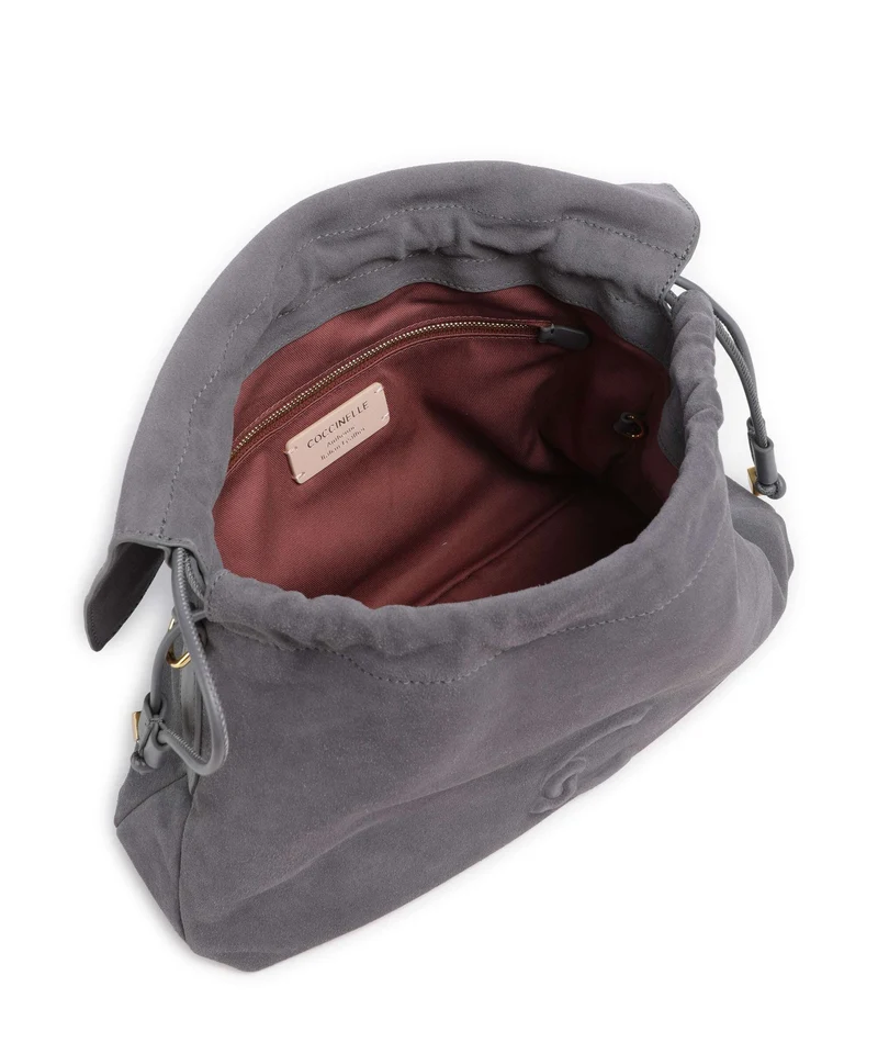 Coccinelle Lidia Suede Beuteltasche stove