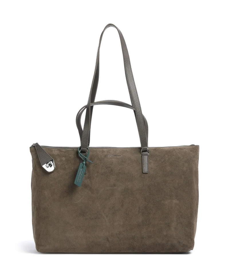Coccinelle Beat Generation Suede Shopper fango