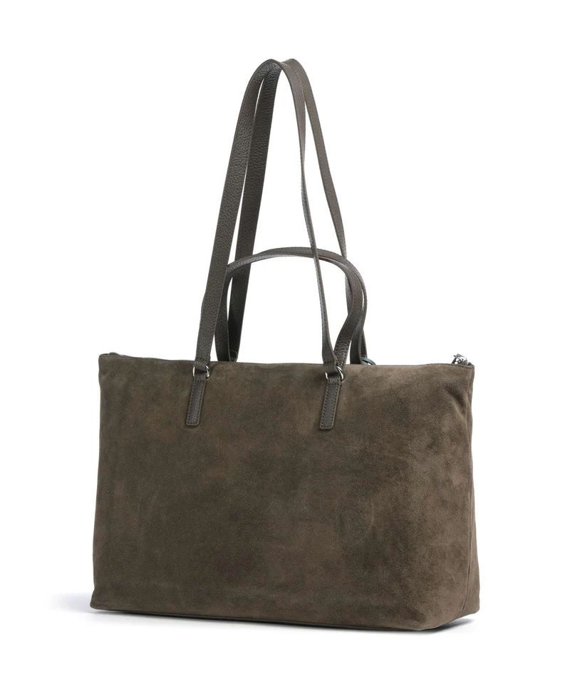 Coccinelle Beat Generation Suede Shopper fango