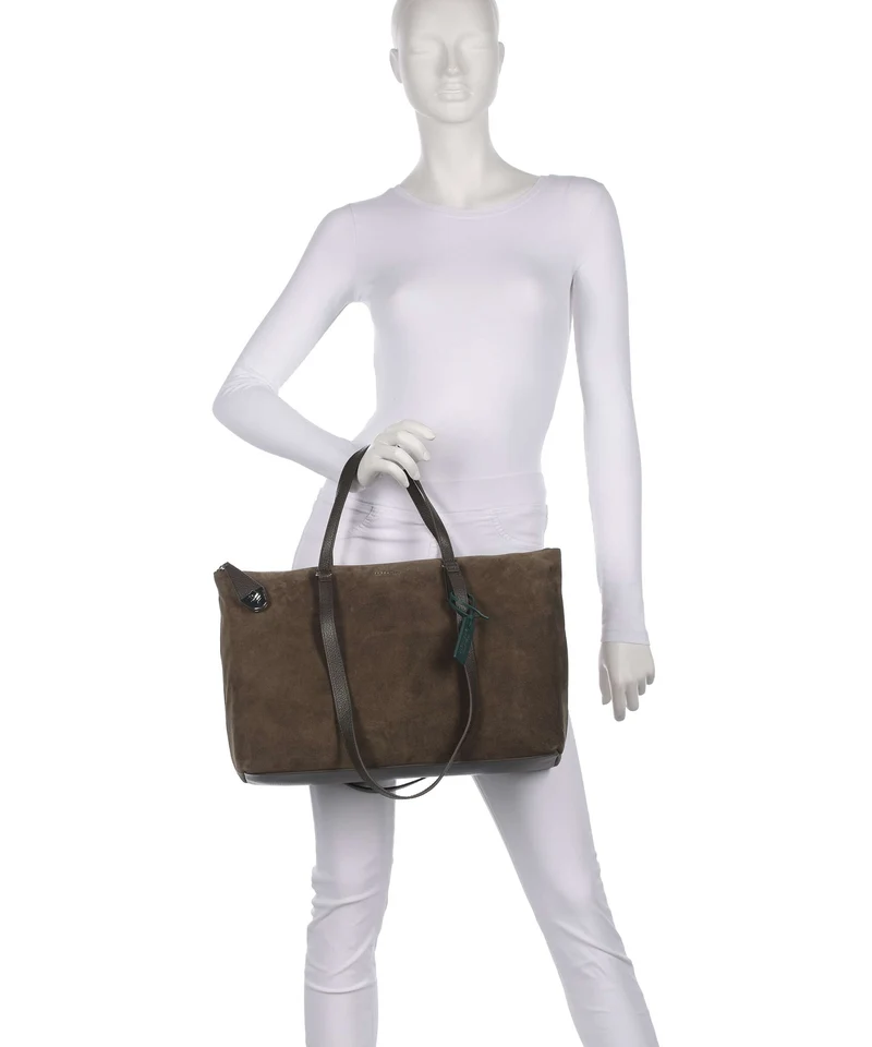 Coccinelle Beat Generation Suede Shopper fango