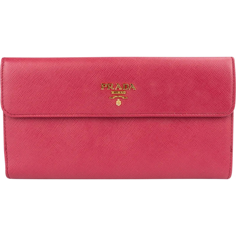 Prada Saffiano Leather Continental Flap Wallet