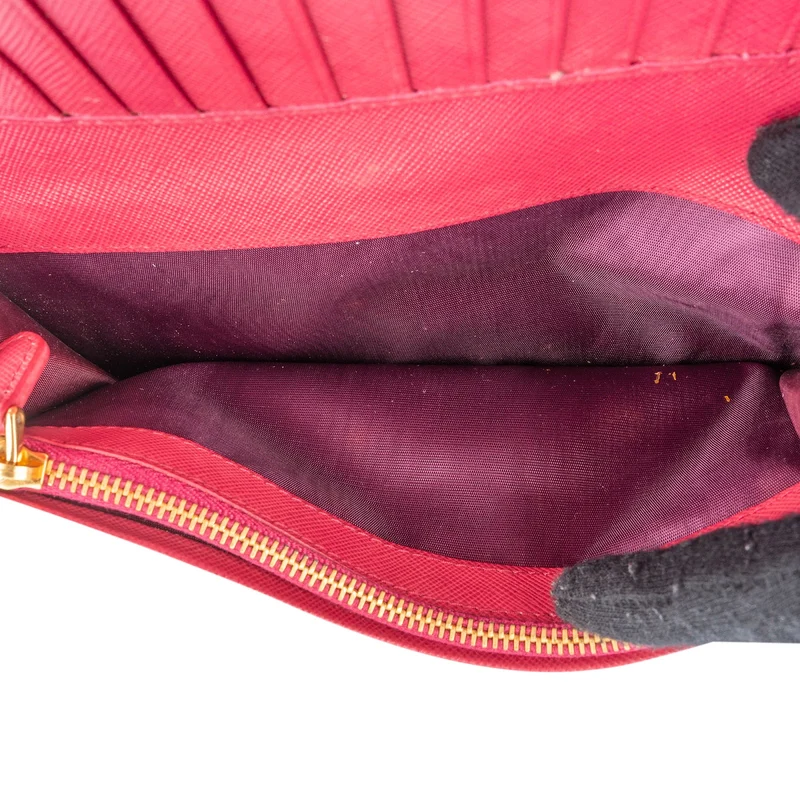 Prada Saffiano Leather Continental Flap Wallet