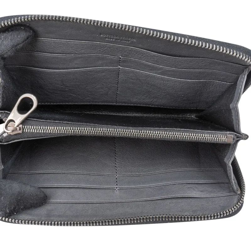 Bottega Veneta Intrecciato Leather Zip Around Wallet
