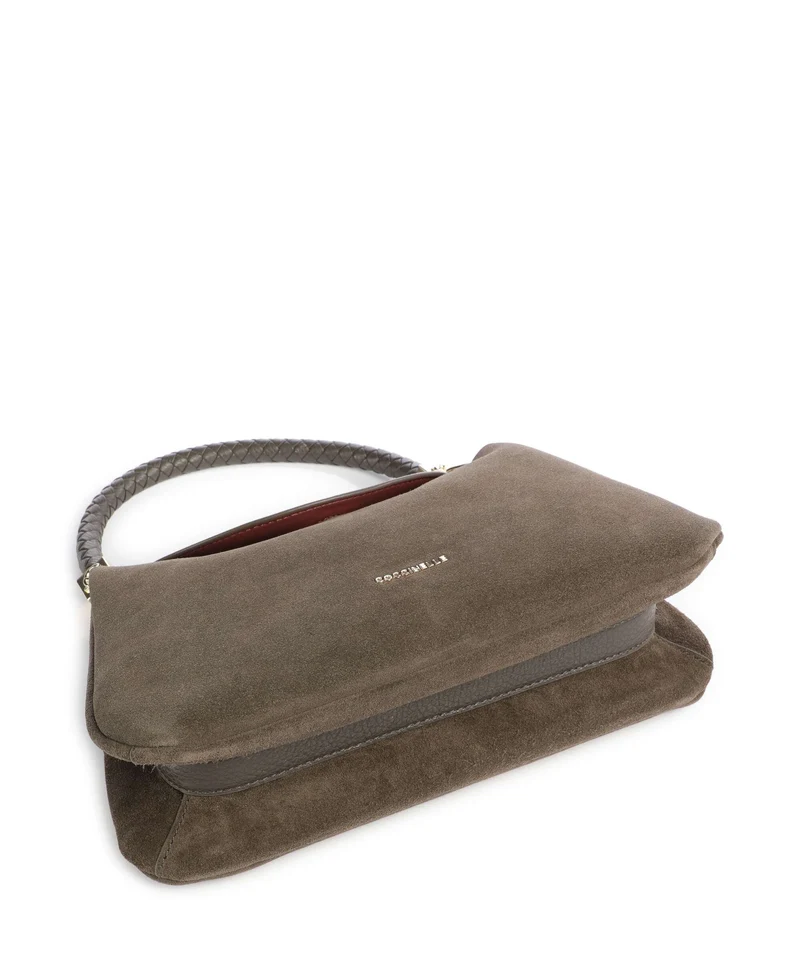 Coccinelle Tiggy Suede Schultertasche fango