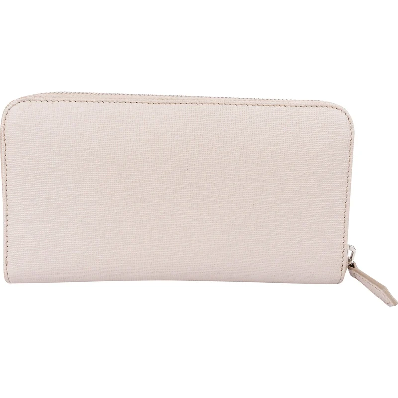 Fendi Leather Flowerland Zip Around Wallet