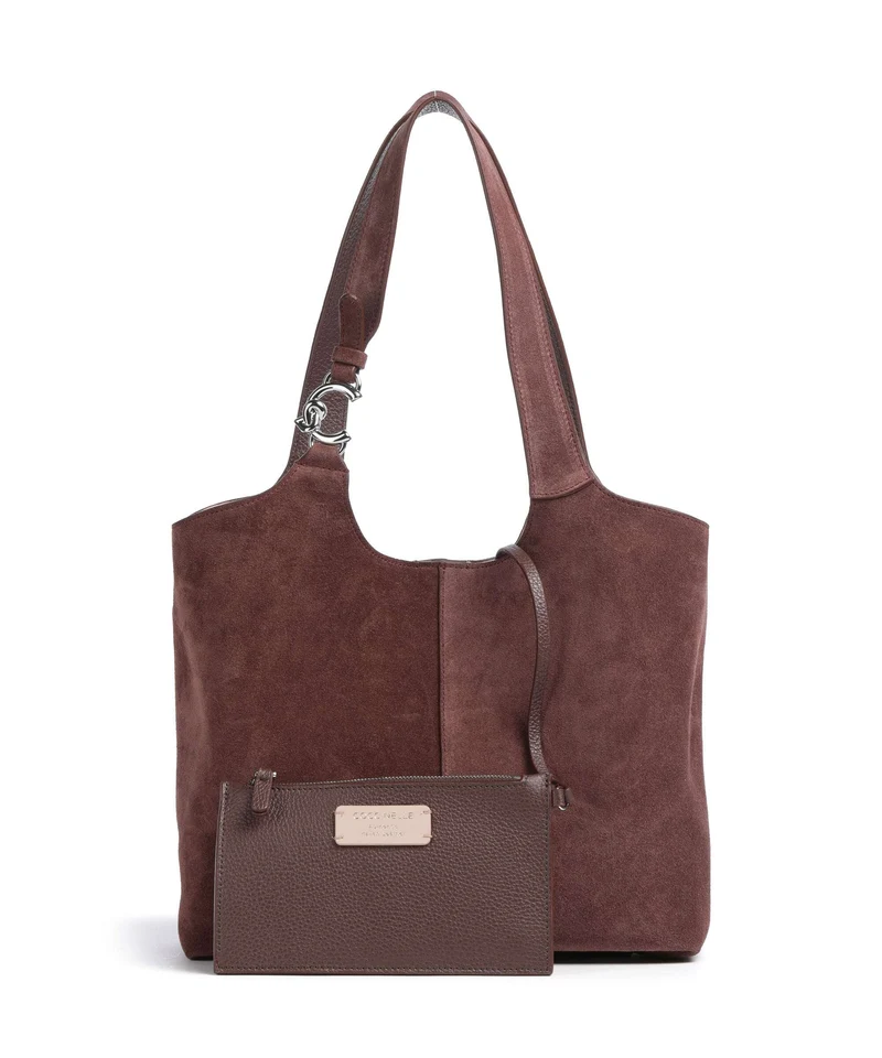 Coccinelle C-Easy Suede Beuteltasche berry