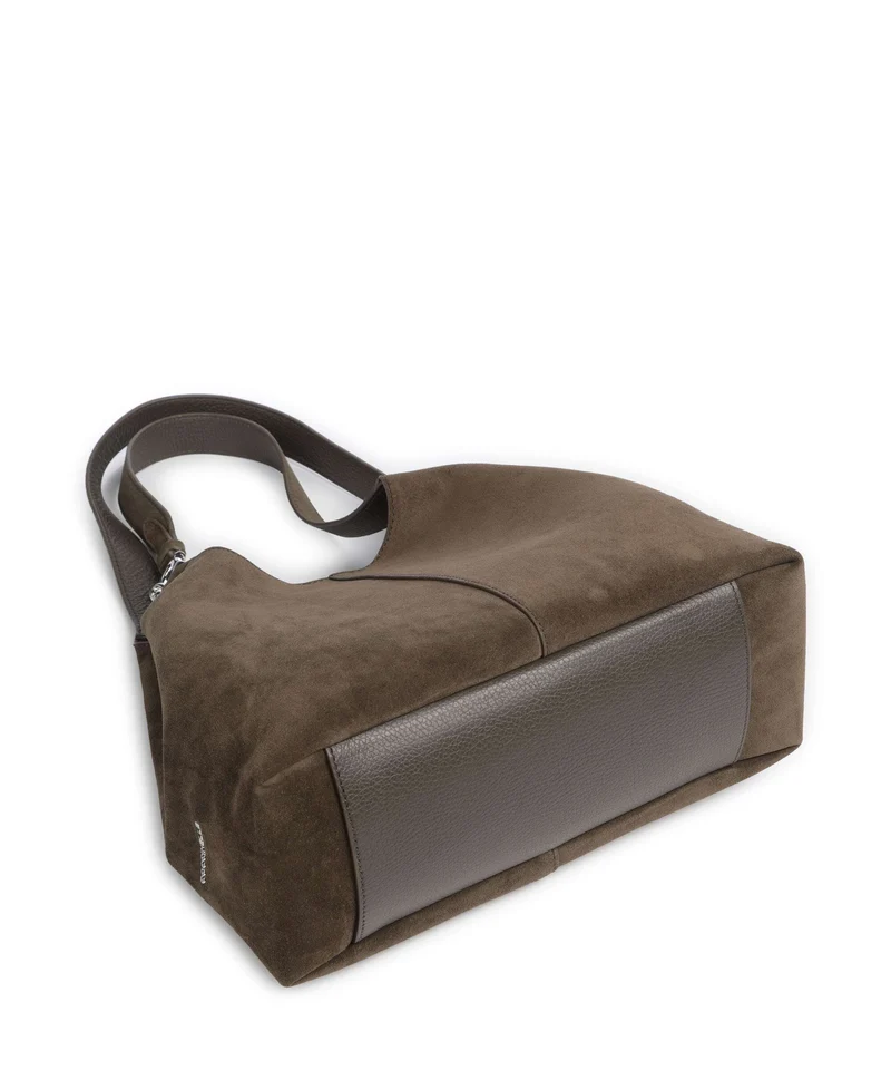 Coccinelle C-Easy Suede Beuteltasche fango