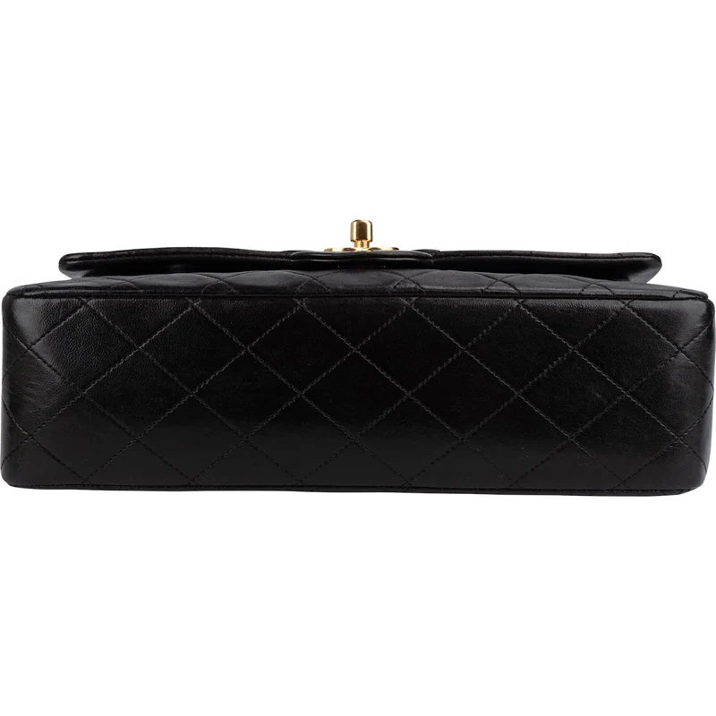 Chanel Quilted Lambskin 24K Gold Medium Double Flap Shoulder Bag