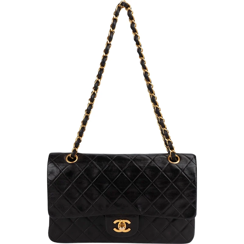 Chanel Quilted Lambskin 24K Gold Medium Double Flap Shoulder Bag