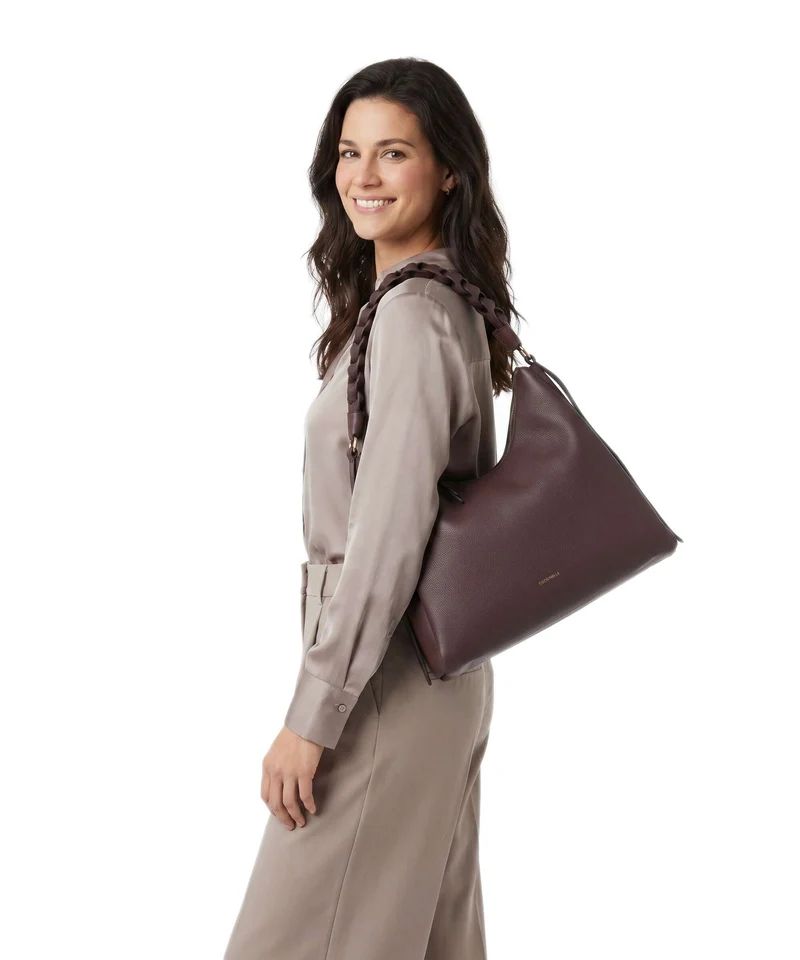 Coccinelle Boheme Grana Double Beuteltasche berry/winter rose