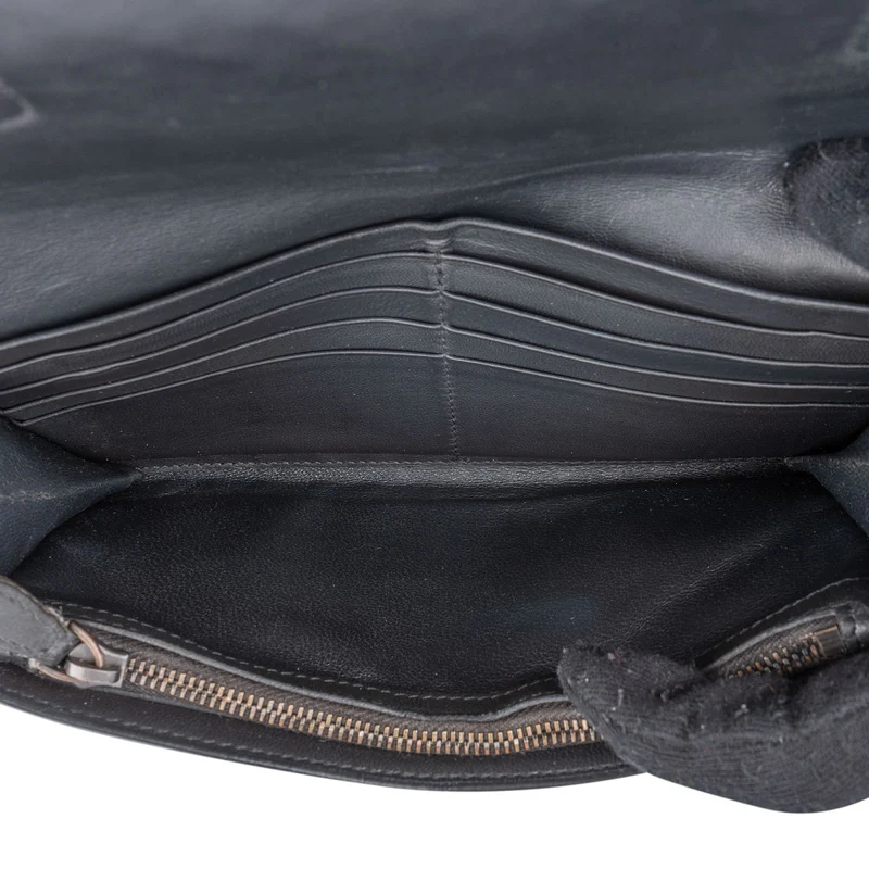 Bottega Veneta Black Intrecciato Leather Continental Wallet