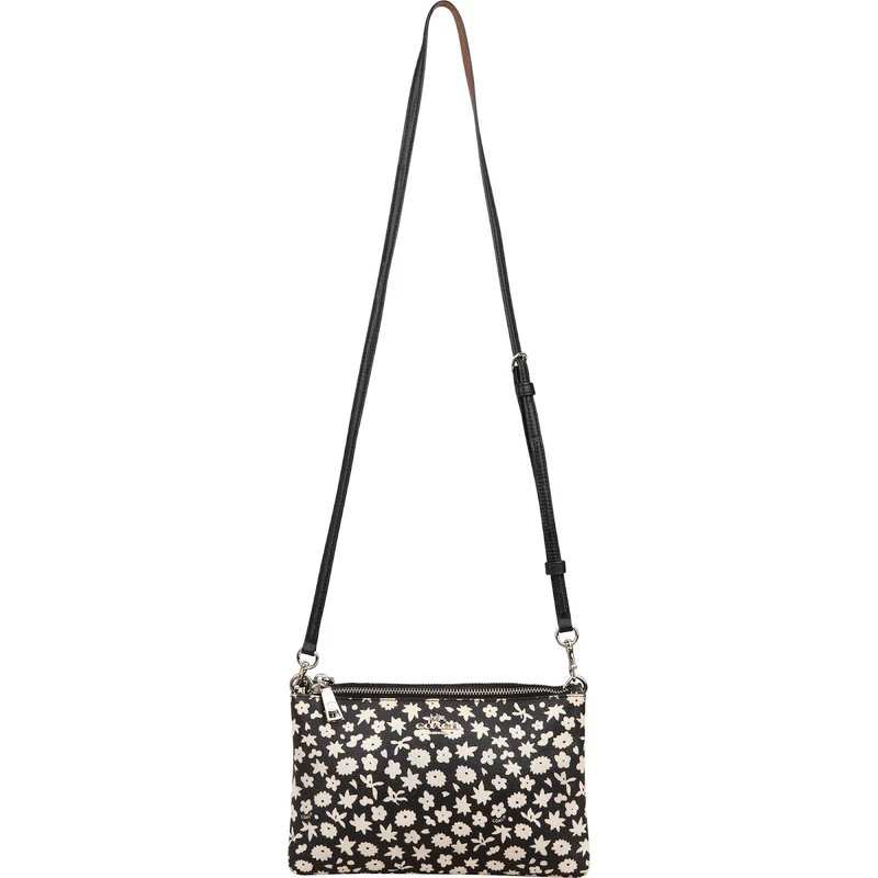Coach Ditsy Floral Print Double Zip Crossbody Bag