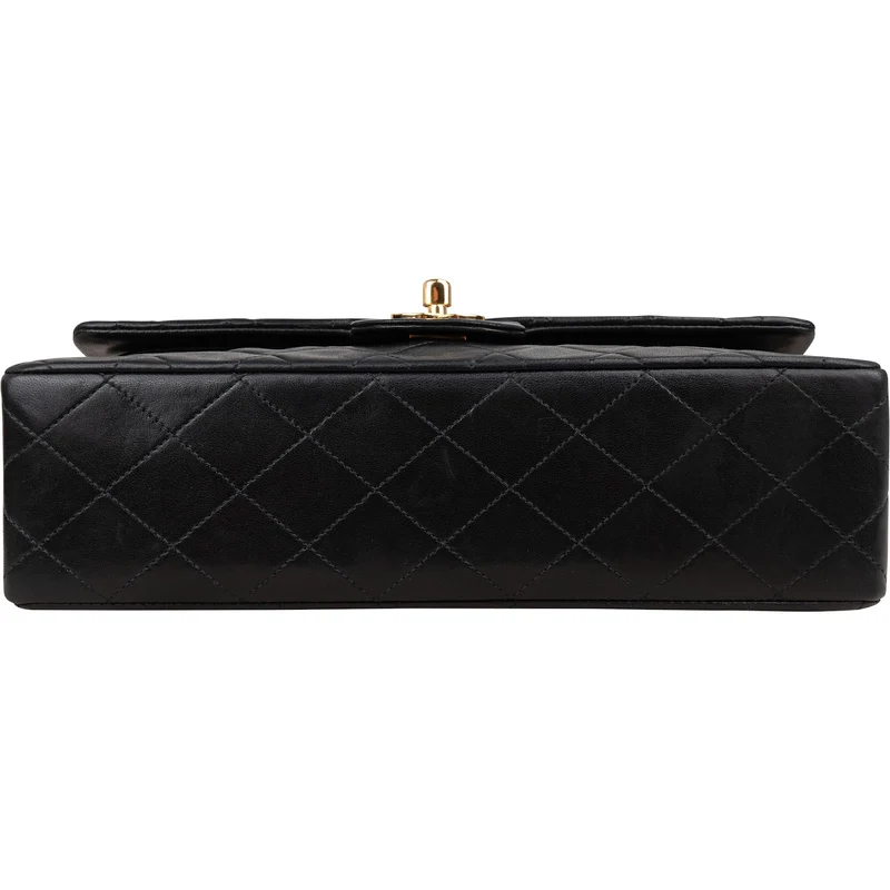 Chanel Quilted Lambskin Medium 24K Gold Double Flap Shoulder Bag