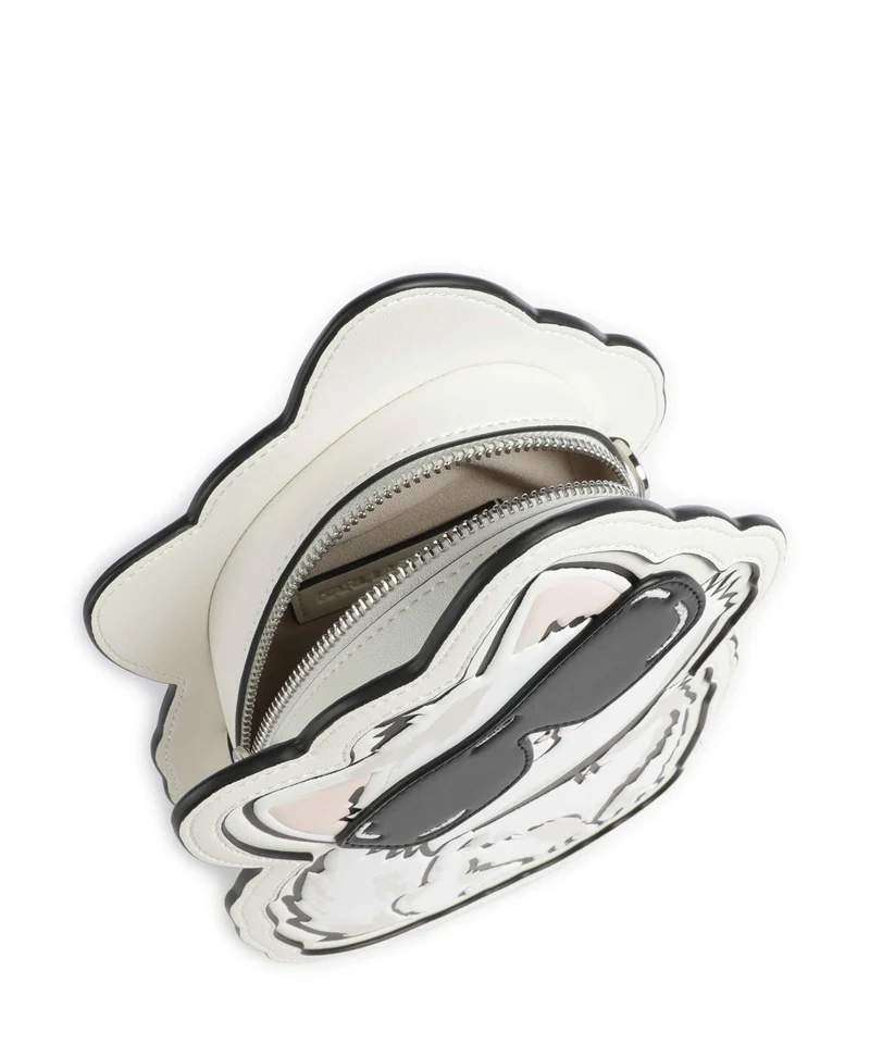 Karl Lagerfeld Ikon Choupette Umhängetasche off white