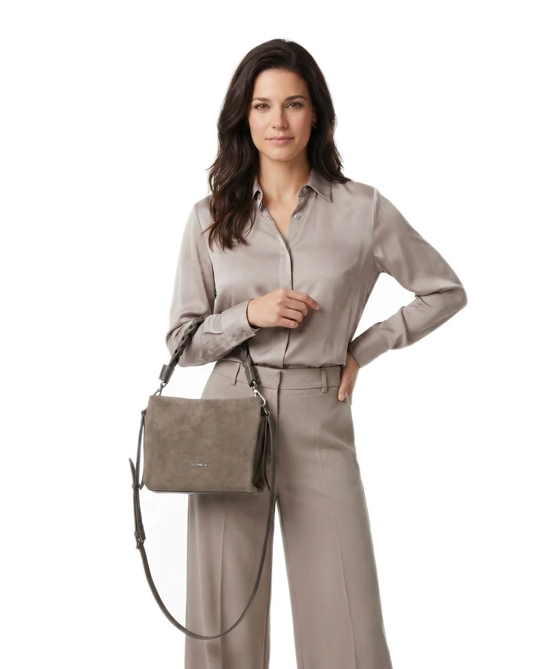 Coccinelle Boheme Suede Handtasche fango
