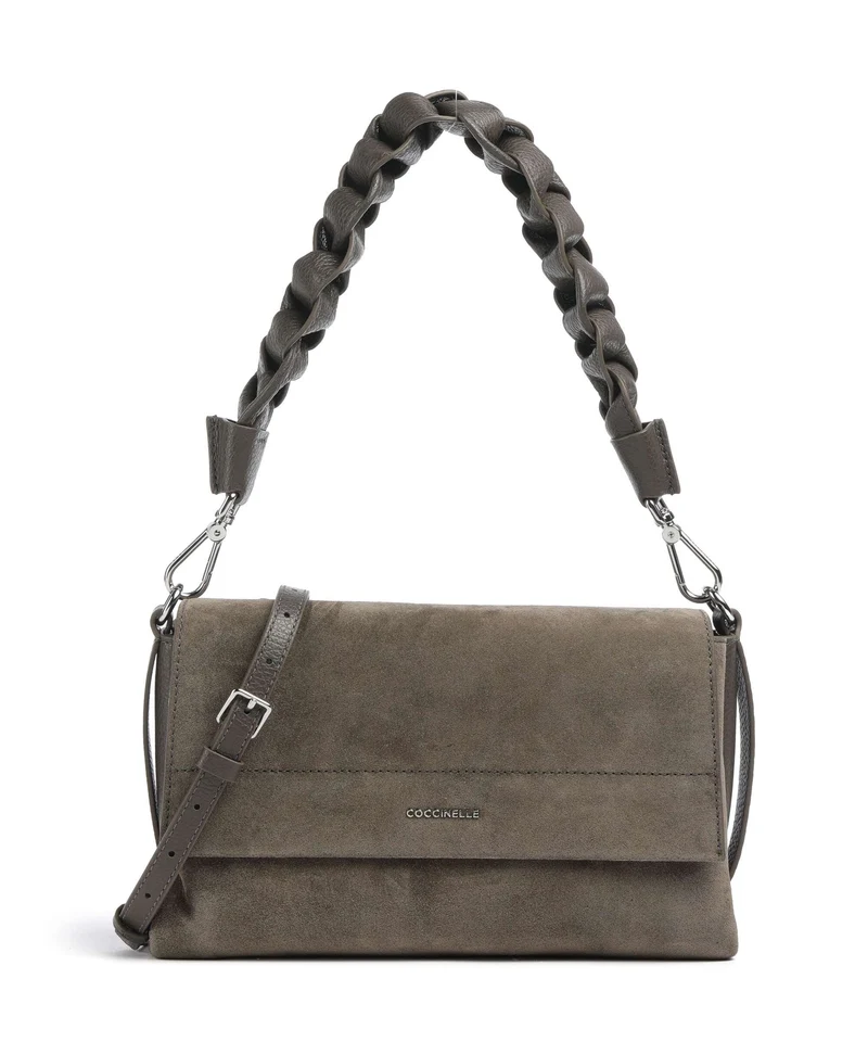 Coccinelle Boheme Suede Schultertasche fango