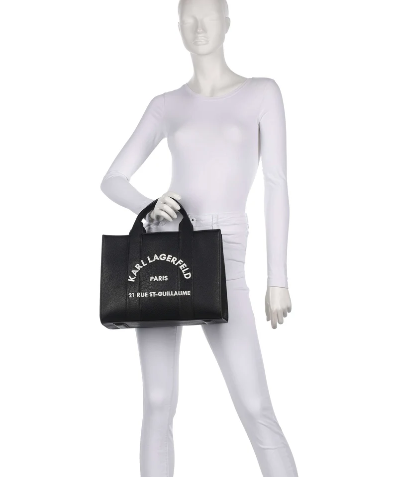 Karl Lagerfeld K/Rue St Guillaume Medium Handtasche white/black