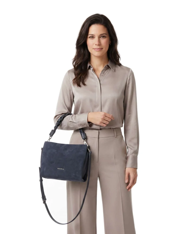Coccinelle Boheme Suede Handtasche midnight blue
