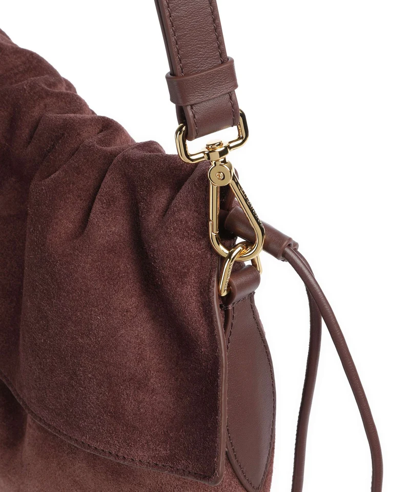 Coccinelle Lidia Suede Beuteltasche berry