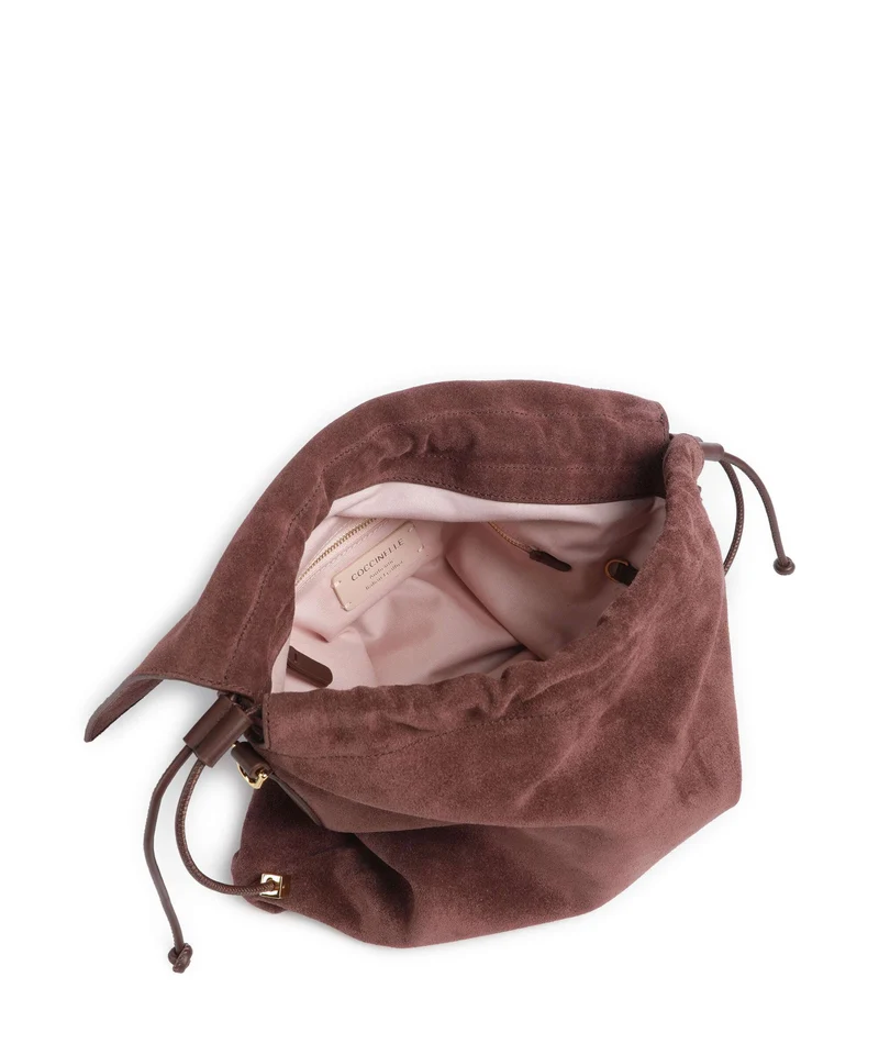 Coccinelle Lidia Suede Beuteltasche berry