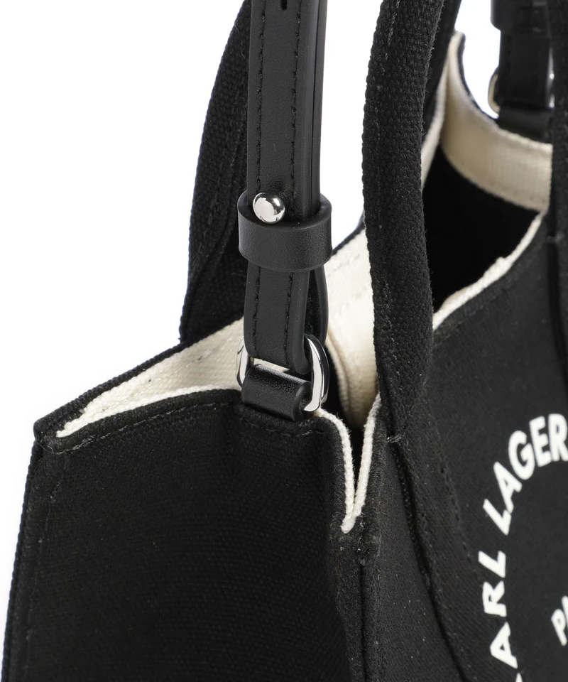 Karl Lagerfeld K/Rue St Guillaume Medium Handtasche cannoli cream/black