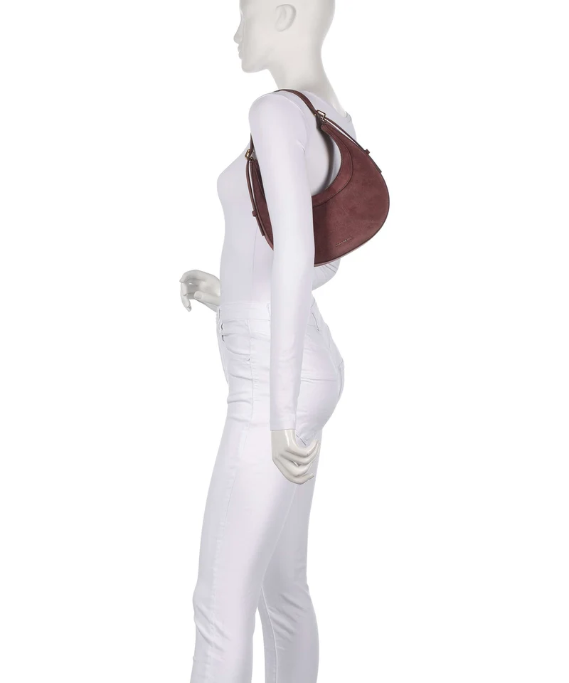 Coccinelle Whisper Suede Schultertasche berry