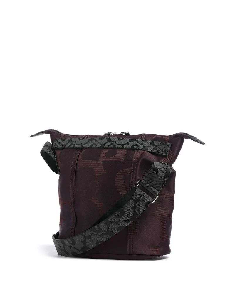 Marimekko Wear All Day Unikko Bucket Handtasche wine red/dark wine