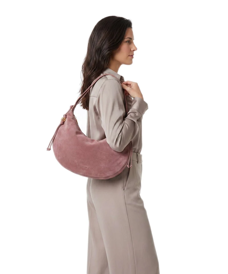 Coccinelle Thess Suede Beuteltasche winter rose