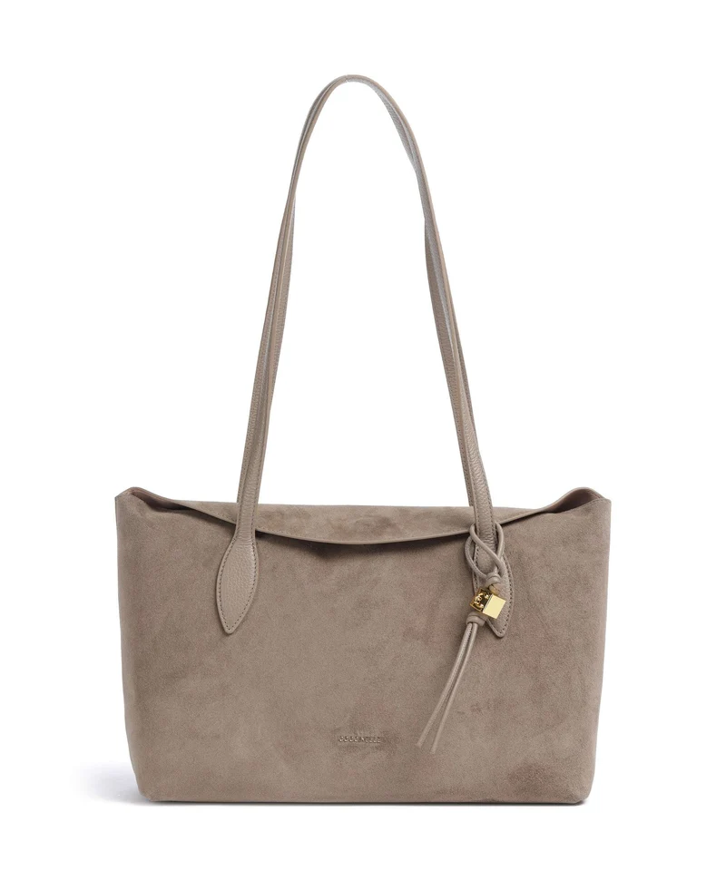Coccinelle Thess Suede Shopper warm taupe