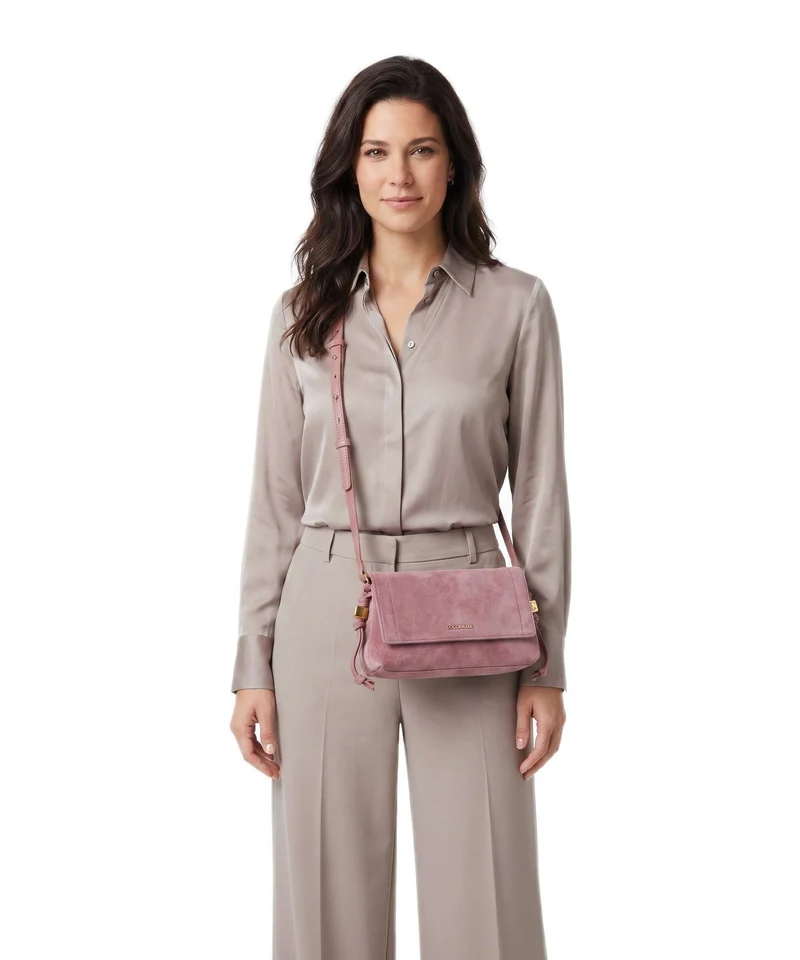 Coccinelle Thess Suede Umhängetasche winter rose